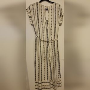 Blue and Cream/Off-White Pantsuit Romper